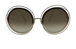 Chloe Gafas Redondas, Doble Marco, ,Metal, Dorado,3*